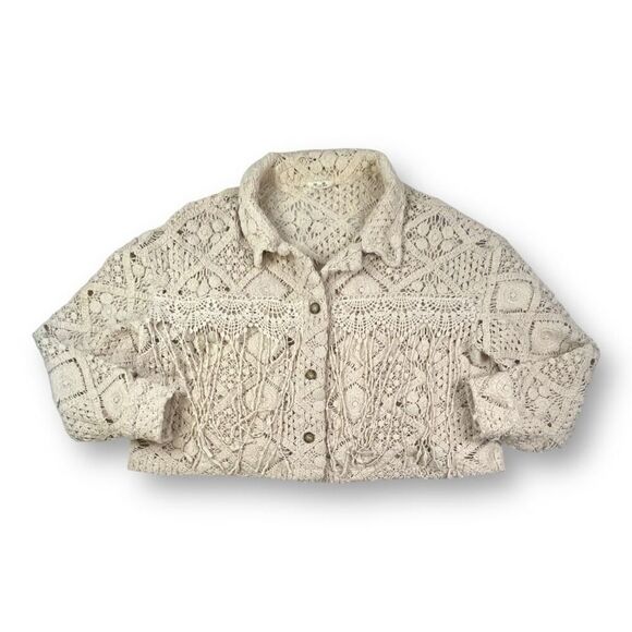 Miss Me Crochet Boho Oversized Jacket Size Small - Picture 1 of 7